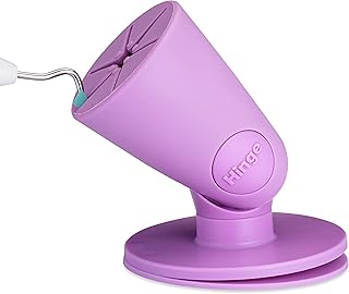 Tweexy Hinge Untippable Vinyl Weeding Scrap Collector | IntelliStick Anti-Spill Airlock Suction | HTV Crafting Adhesive Paper Sheet Holder | Tools for Vinyl (Standard, Lavender)
