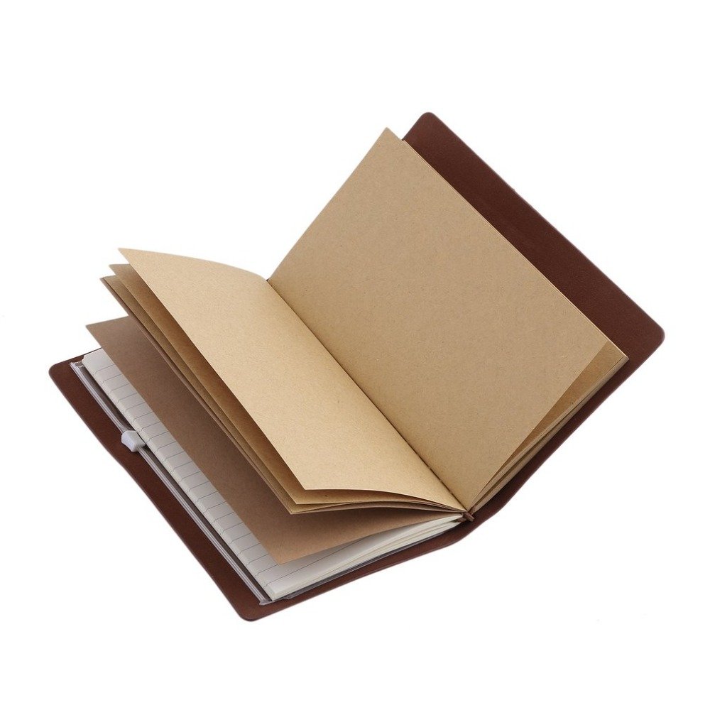 cahier, Papeterie scolaire portable for étudiants, écriture, voyage d'affaires, agenda de plein air, planificateur, cadeau d'anniversaire à faire soi-même, s(Brown)
