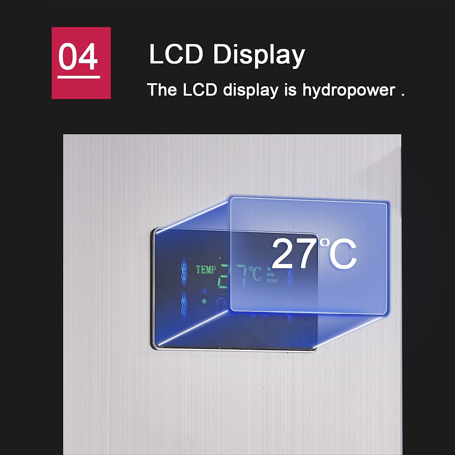 LED Colonna Doccia Idromassaggio Pannello Doccia Set in 304 Acciaio Inox con Miscelatore da Massaggi, Soffione Fisso, Doccetta e Bocca Vasca 5 Funzioni per Bagno