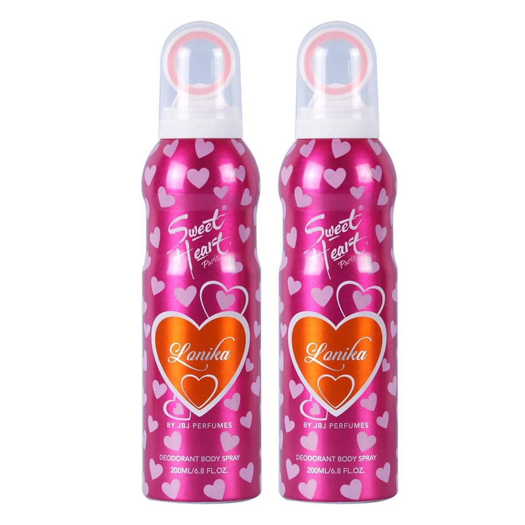 Sweet Heart Original Deodorant by JBJ Perfumes 200ml Pack of 2 | Long Lasting Eau De Parfum for Men & Women | Fresh Floral Fragrance | Everyday Perfume Spray (Lonika Pink)-image-17