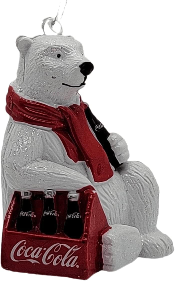 Amazon.com: Coca-Cola Kurt Adler Polar Bear Cub in Coke Cooler Ornament ...