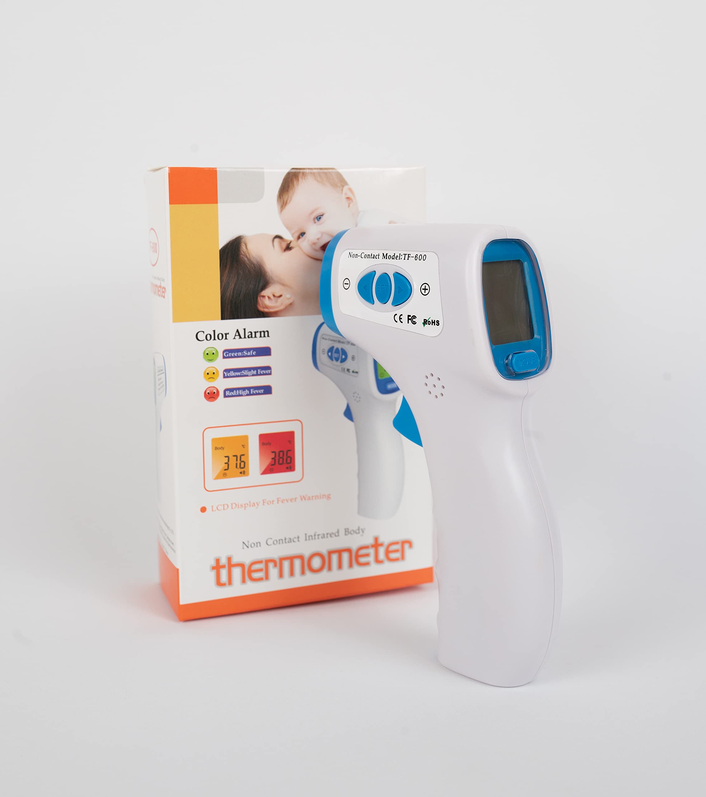 Termómetro infrarrojo sin contacto TF-600 - Contactless Thermometer - RoHS - Entrega rápida