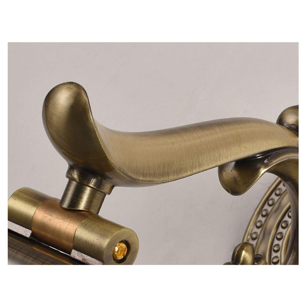 Vintage Spiegellampe Badezimmer Grüne Bronze Spiegelleuchte Bad Retro Badlampe 4000K Schminklicht 240 ° Drehbar LED Wandlampe Make-Up Light für Badzimmer Schminktisch Wandbeleuchtung L41cm