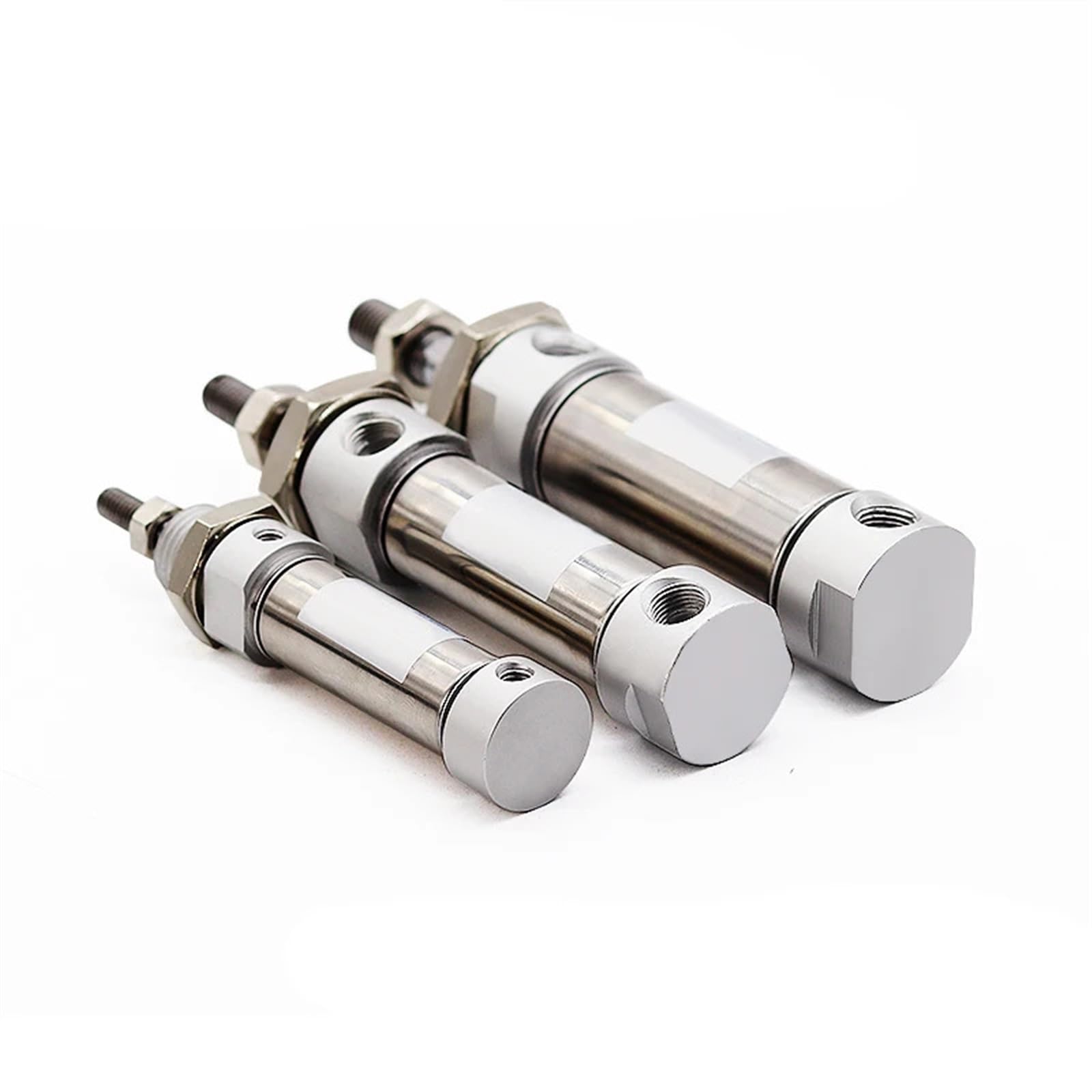 Pneumatic Cylinder Stainless Steel Pneumatic Cylinder MA16/20/25-20X30X50X75X100X125X150X180X200S-U Flat Tail(Stroke 80mm,Bore 16mm)