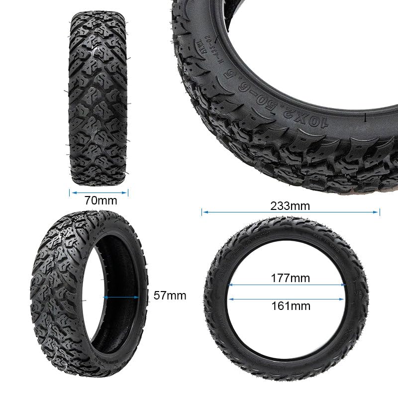 Mobile TM Compatibile con Pneumatico Monopattino Elettrico Tubeless All Terreno 10x2,5-6,5 [Xuancheng]