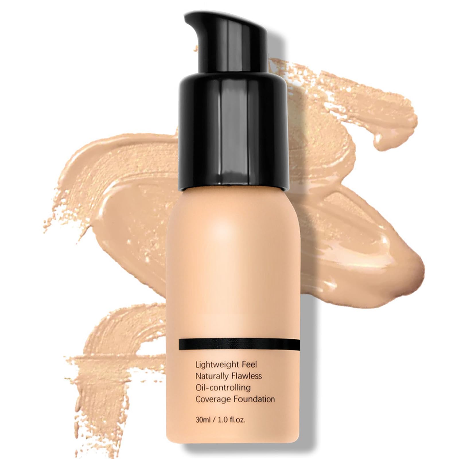 Foundation Full Coverage And Concealer, Soft Matte Dewy Foundation For Mature Skin Face Make-Up Bronzer Contour Flawless Makeup Long Lasting 24hr Waterproof Blendable Vegan Formula (30ml,02#)