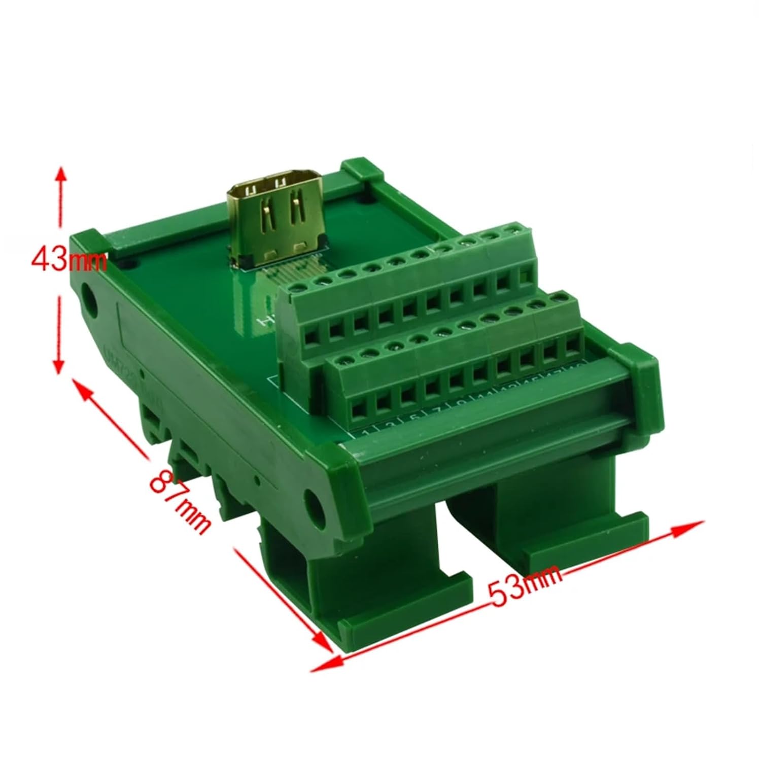 High-Definition HDMI Vertical Female Connector The Terminal Block Hd line Joint HDMI Female to Screw Module(with Carrier)