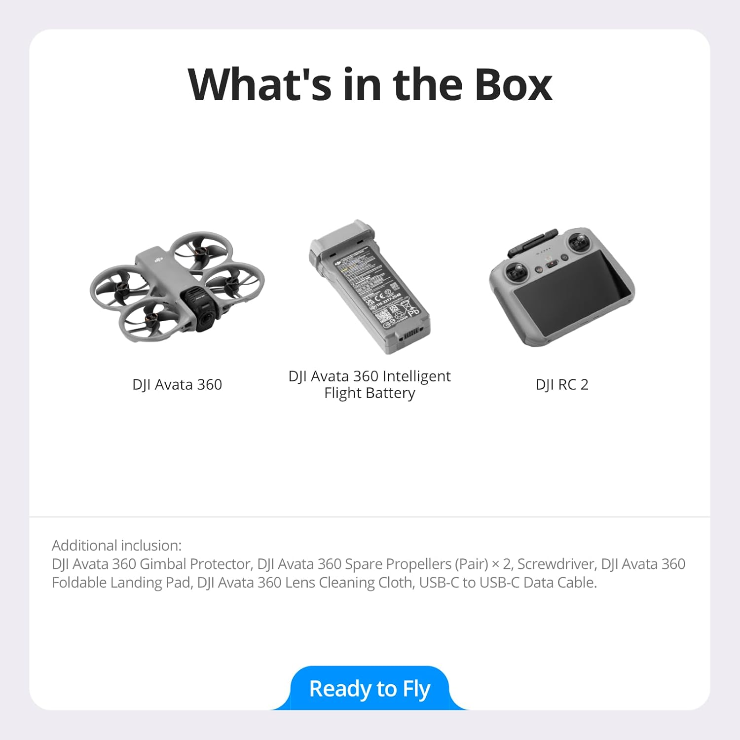 DJI Avata 360 (RC 2), 360° Drone With 1-Inch 8K 360° Imaging for FPV & Aerial Filming, 360° Camera Drone With Propeller Guard. Includes RC 2 With a Built-In Screen for Precise Control
