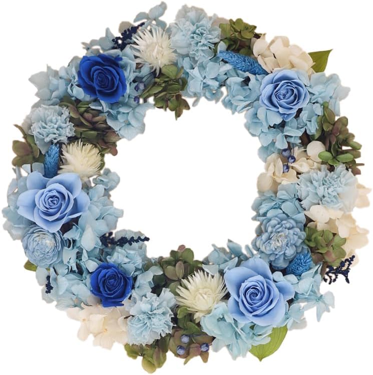 ハーバリウム エレガント系 【白薔薇の夏ボトル】 ハーバリウム