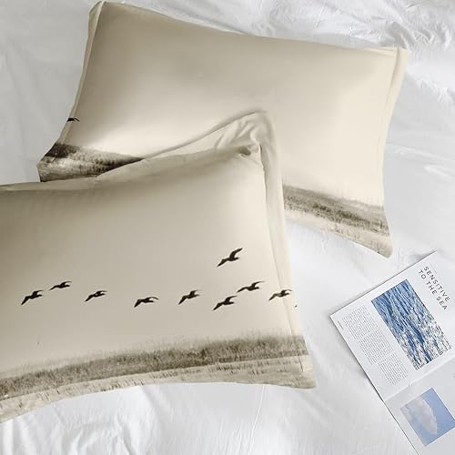 Miniatura 30 de Juego de edredón con 2 fundas de almohada, tamaño matrimonial, diseño de hongo hippy y arco iris, decoración de cama retro de los años 70, hippie,