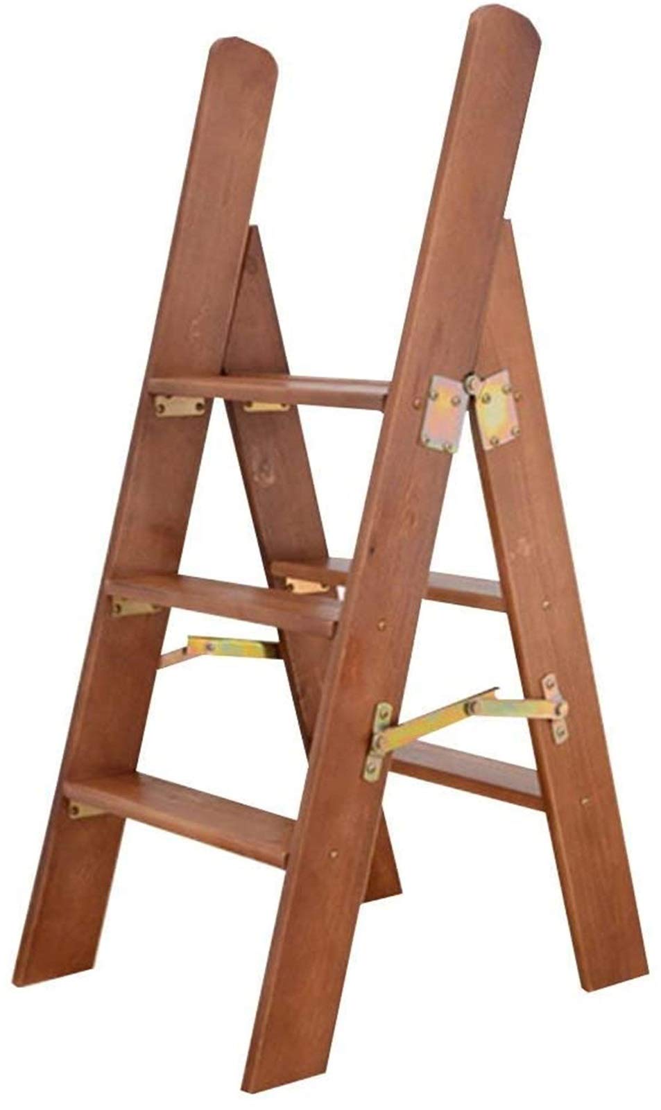 Escabeau portable pliable et tabouret familial en bois compact taille #1