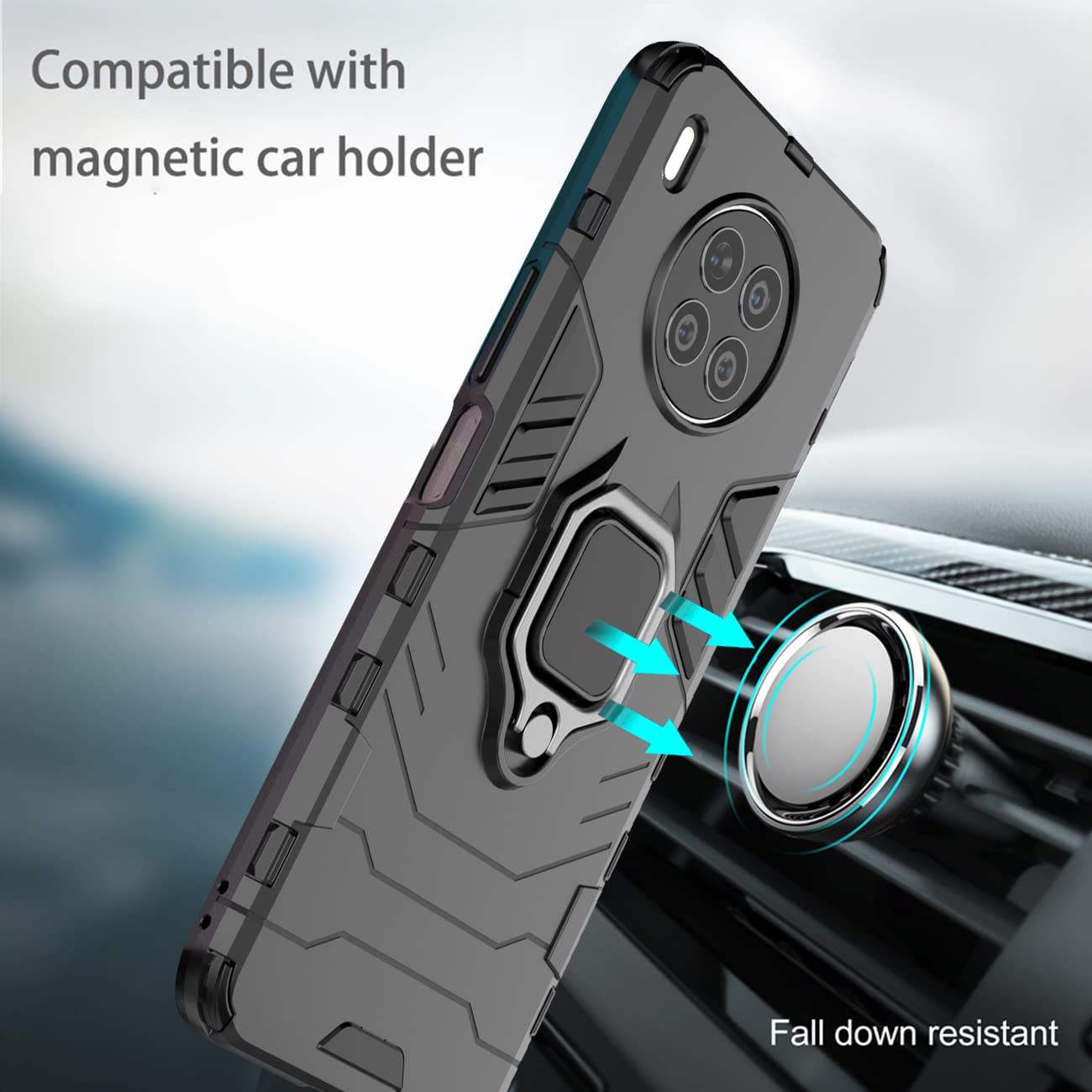 Beajew Cover per Huawei nova 8i/Honor 50 Lite, [2X Vetro Temperato]Premium PU Pelle Portafoglio Libretto Flip Protettiva Antiurto Custodia,[Slot Schede] [Chiusura Magnetica] [Funzione Stand]-Rosso
