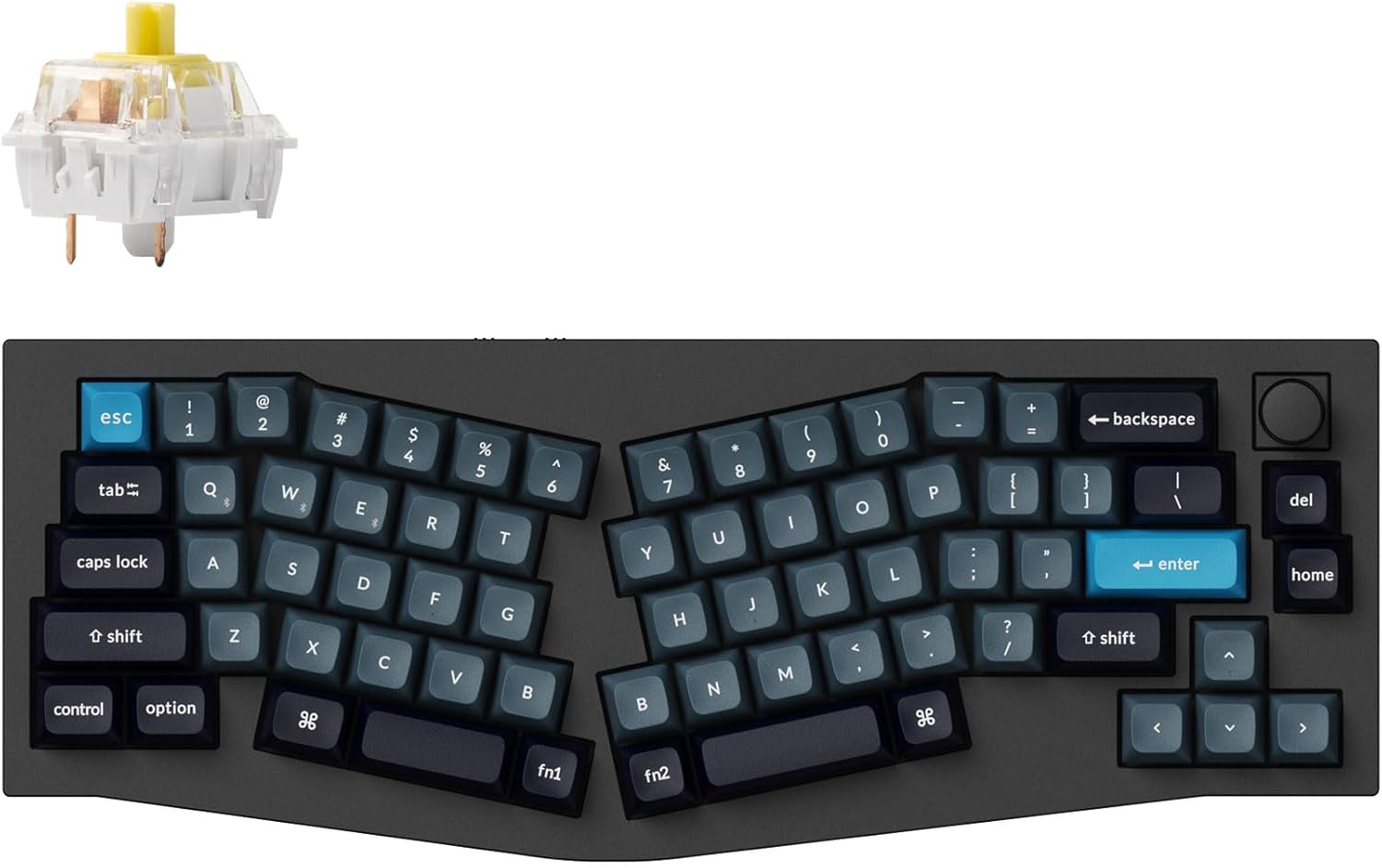 Keychron Q8 Pro QMK/VIA Programmable Wireless Custom Mechanical Keyboard, 65% Alice Layout Bluetooth/Wired, Hot Swappable, Ergonomic, Aluminum, RGB Backlit for Mac Windows Linux-Black