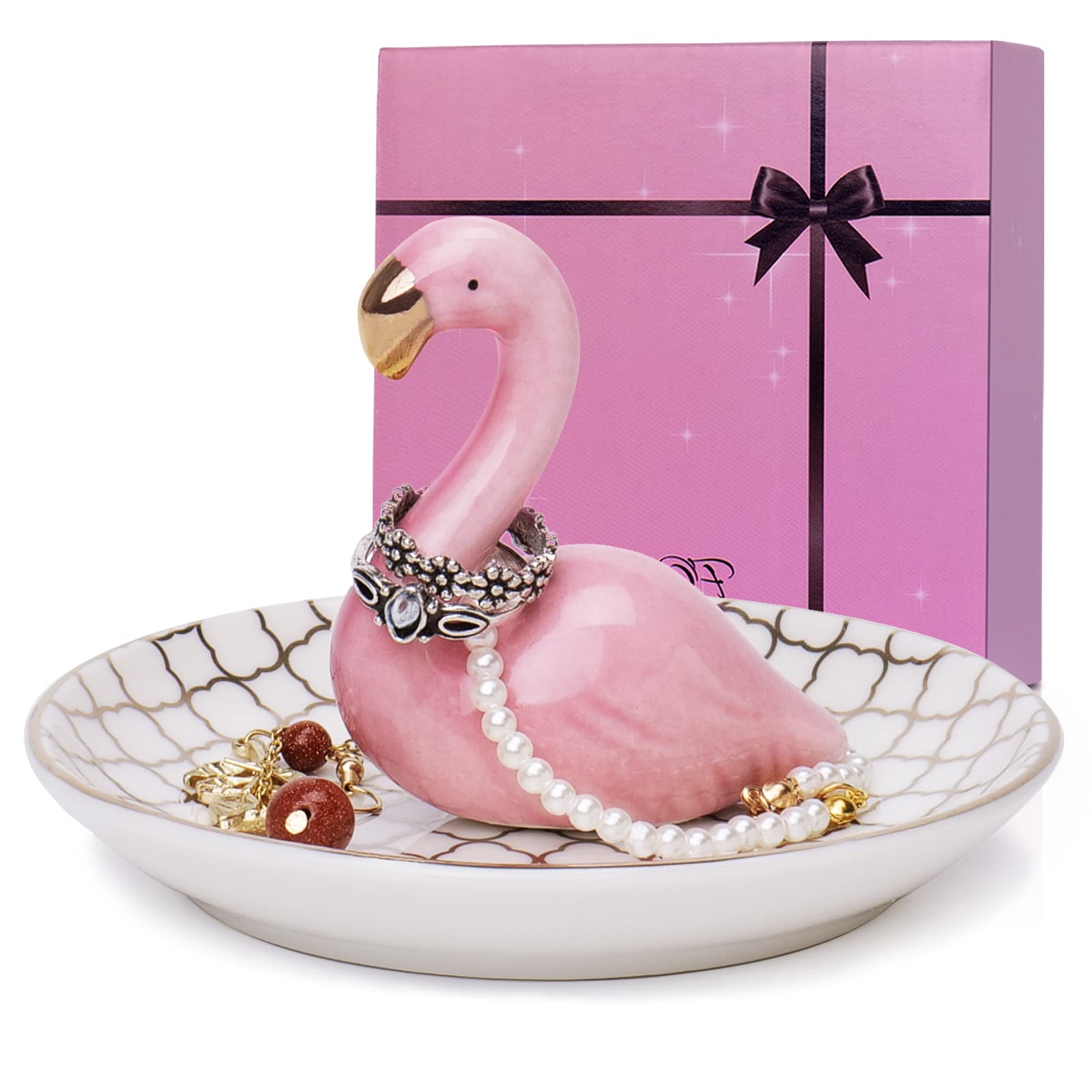 Muziekdoos - Flamingo-vormige hars muziekdoos cadeau voor vrouw dochter vriendin voor verjaardag Kerstmis, Valentijnsdag roze (Color : C