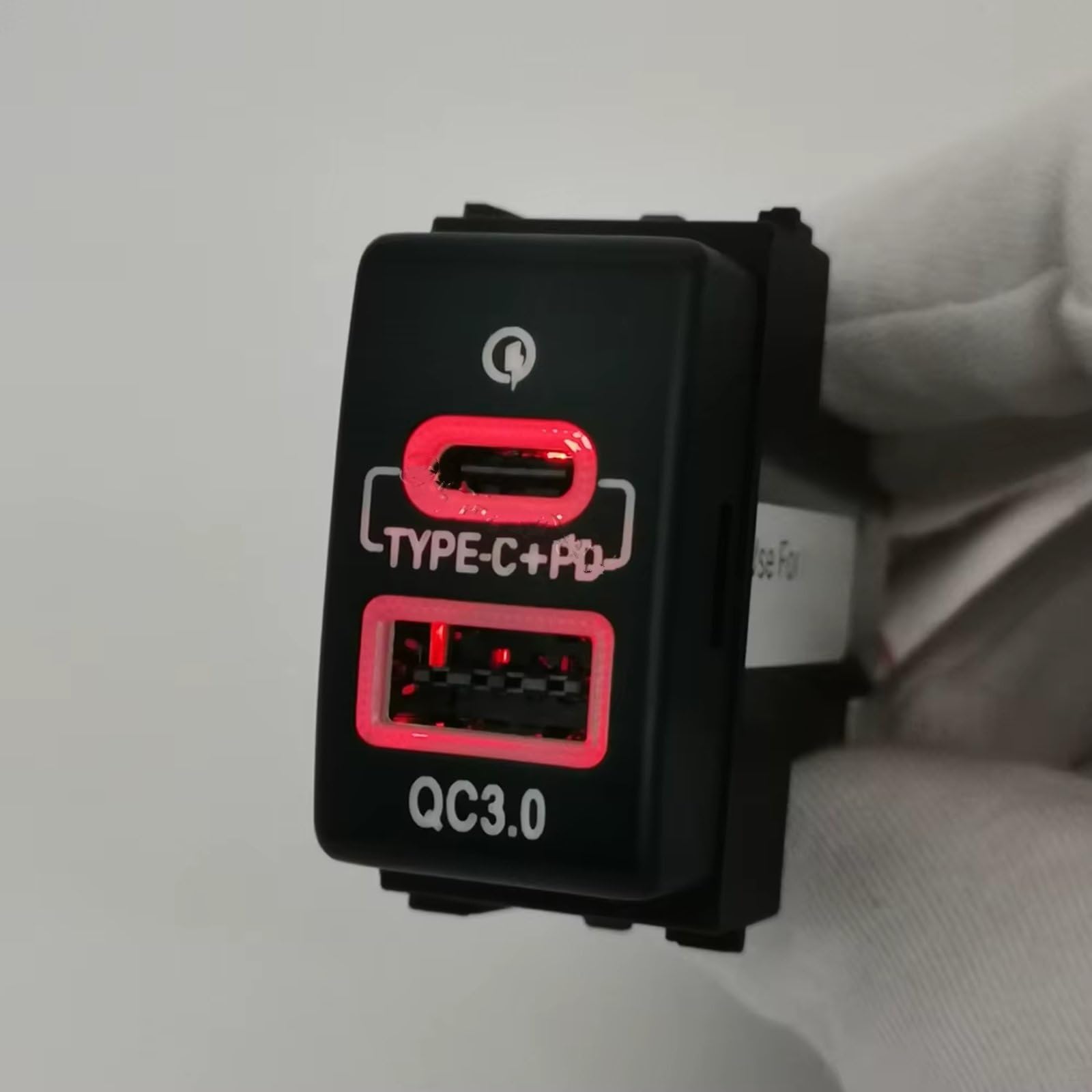 Puerto USB Consola Central Compatible con Nissan para Patrol para Y62 Coche Cargador PD Carga QC3.0 Adaptador Carga Teléfono Botón Salida Puerto USB AUX Repuesto