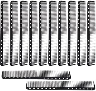 12 Pieces Carbon Fine Cutting Comb Carbon Fiber Salon Hairdressing Comb Hairdressing Comb