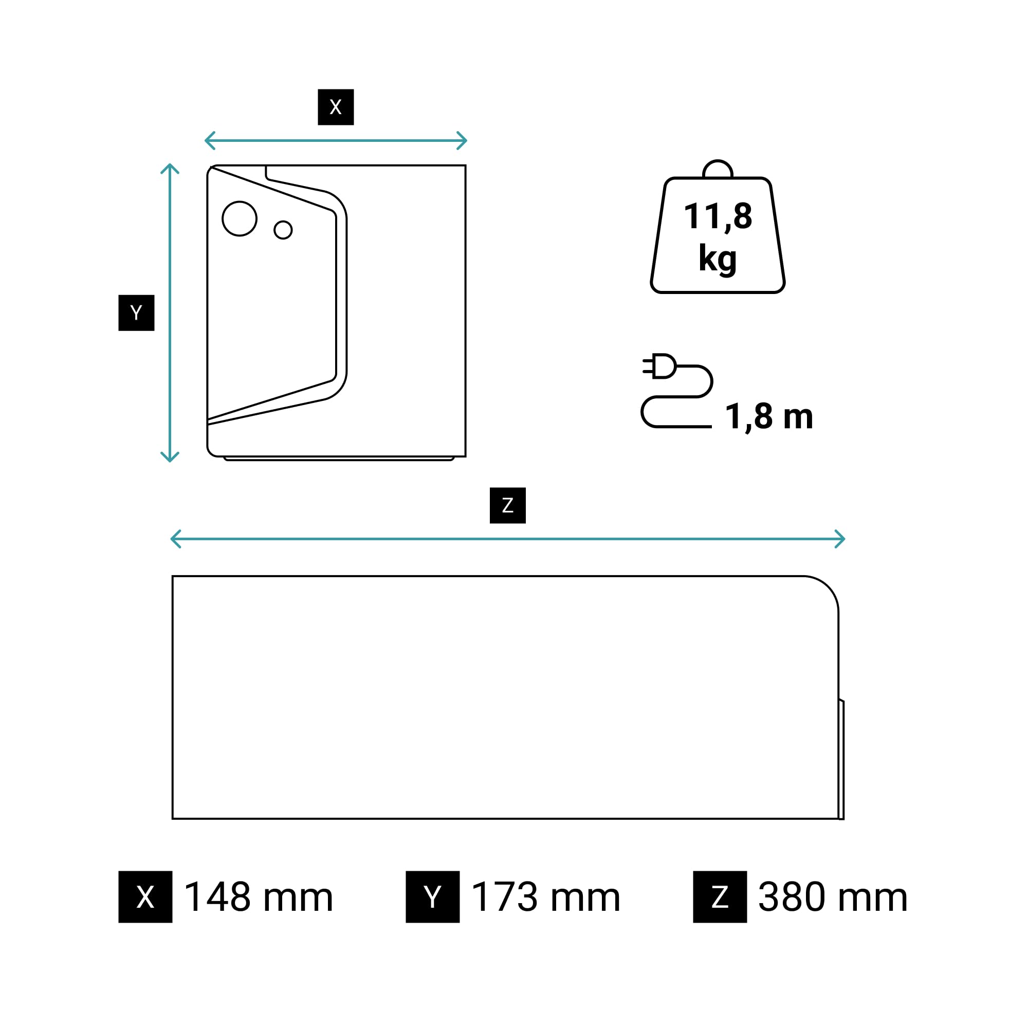LEGRAND SAI Sistema de Alimentación Ininterrumpida - Keor SP Potencia 2000VA (1200W) - Line Interactive - AVR - 2 Tomas 2P+T estándar - 2 Tomas IEC - USB - Indicator LED - Blanco y Negro, 310193