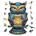 Johgee Puzzle en Bois Chouette, Puzzle Formel Animal 3D, Puzzle pour Adulte Enfant, Taille 24,5 x 40,3cm, 300 Pièces