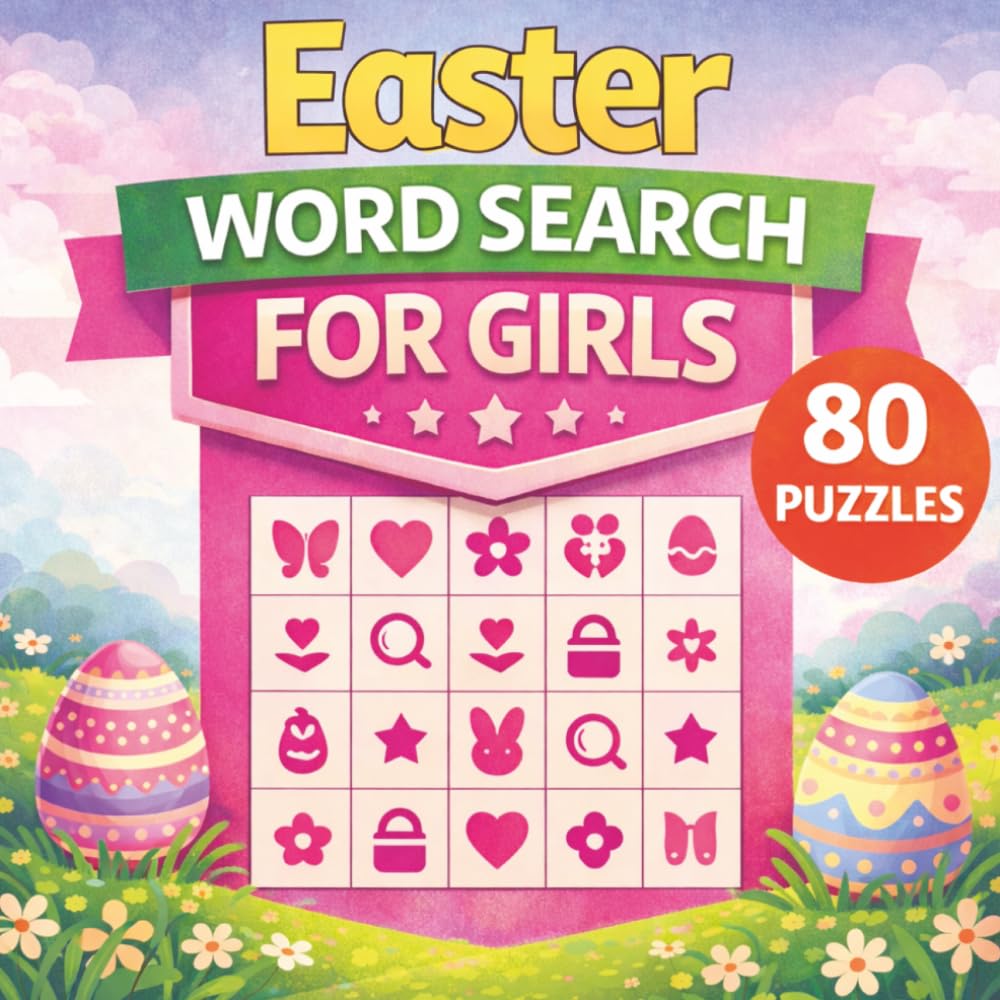 Easter Word Search for Girls: Fun Easter and Spring Puzzles for Kids (Easter Activity Books by Lumo Lab)