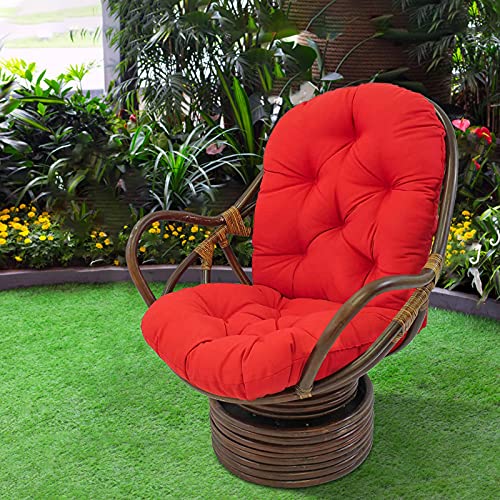 Coussins de chaise et de tabouret de jardin rouge imperméable
