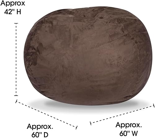 Miniatura 3 de Puff de microfibra de ante, Marrón French Roast,Carbón vegetal,Rojo chino (Chinese Red),Tuscany,Beige,Lavanda,rosado rosa (Rose Petal Pink)