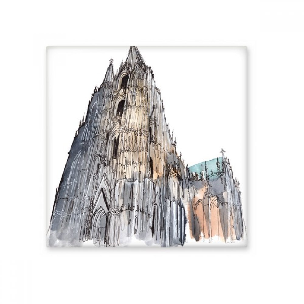 Carreau de cuisine Cathédrale de Cologne en faïence contre les murs vides