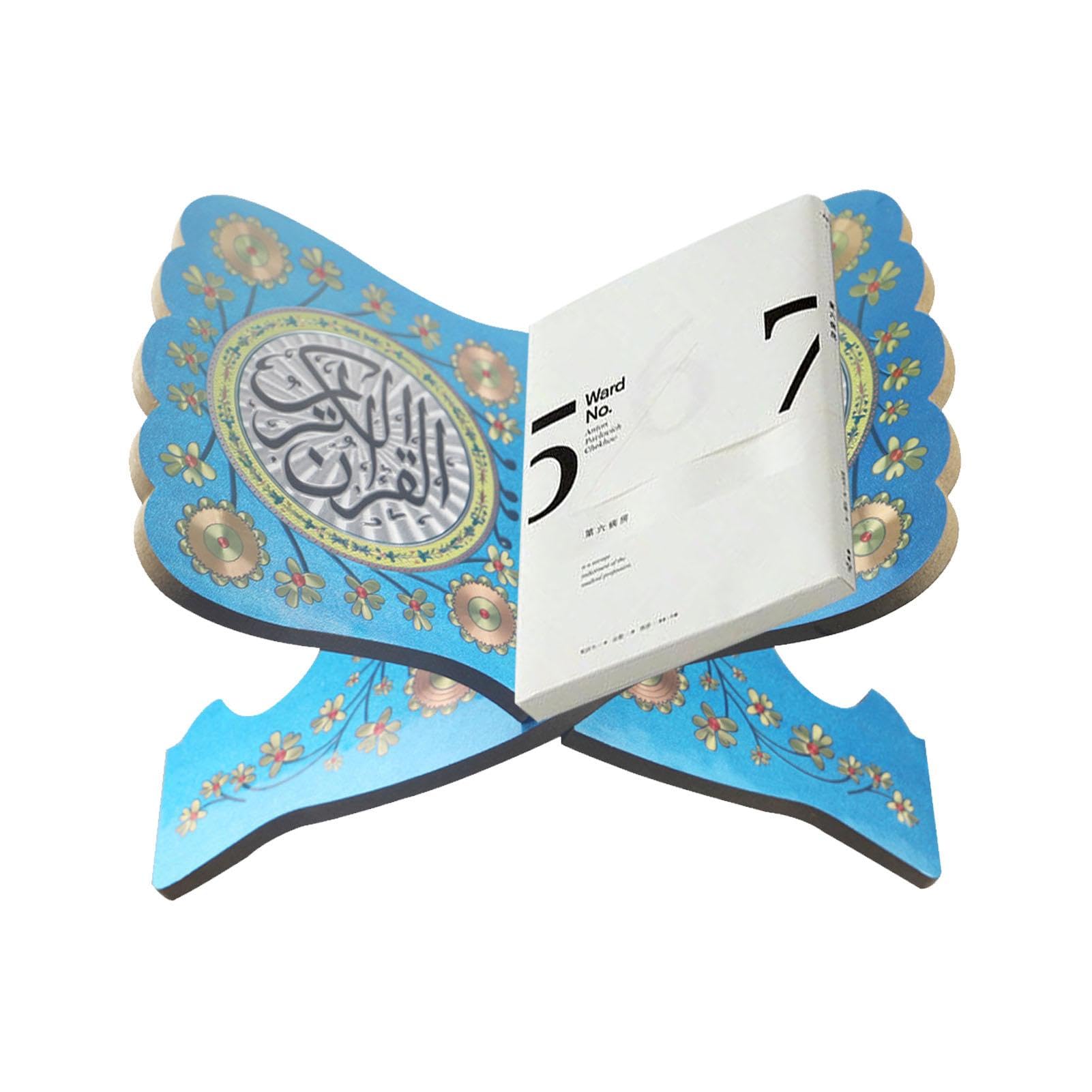 Supporto Per Libro In Legno Piegevole Per Corano | Decorazione Islamica Con Motivi Eid | 15x15 Cm | Ideale Per Ramadan - Foto 2