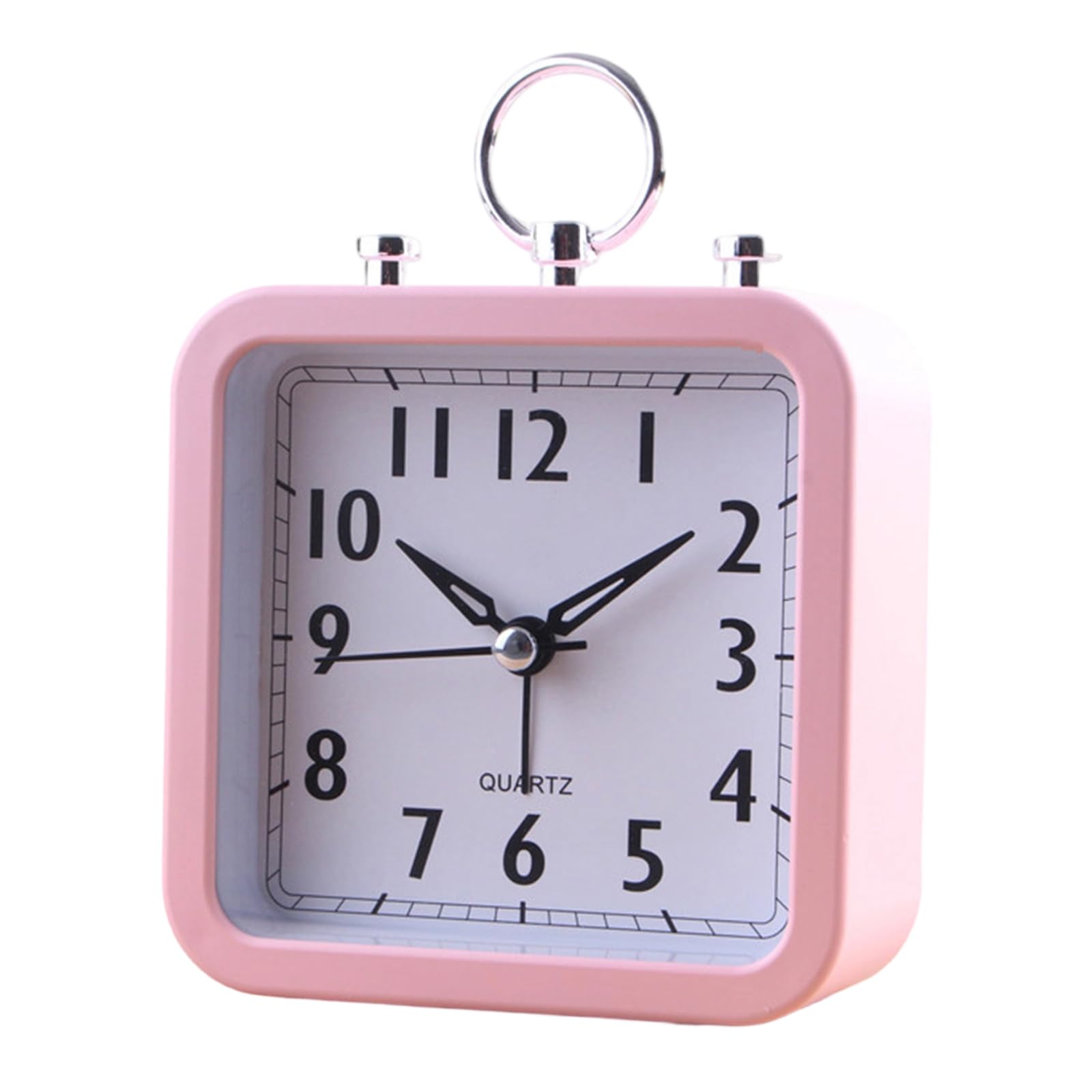 FROMCEO Shaped Quiet Operations Clock Simple Design Analog Alarm Decors for Bedroom Kitchen or Offices Analog Alarm