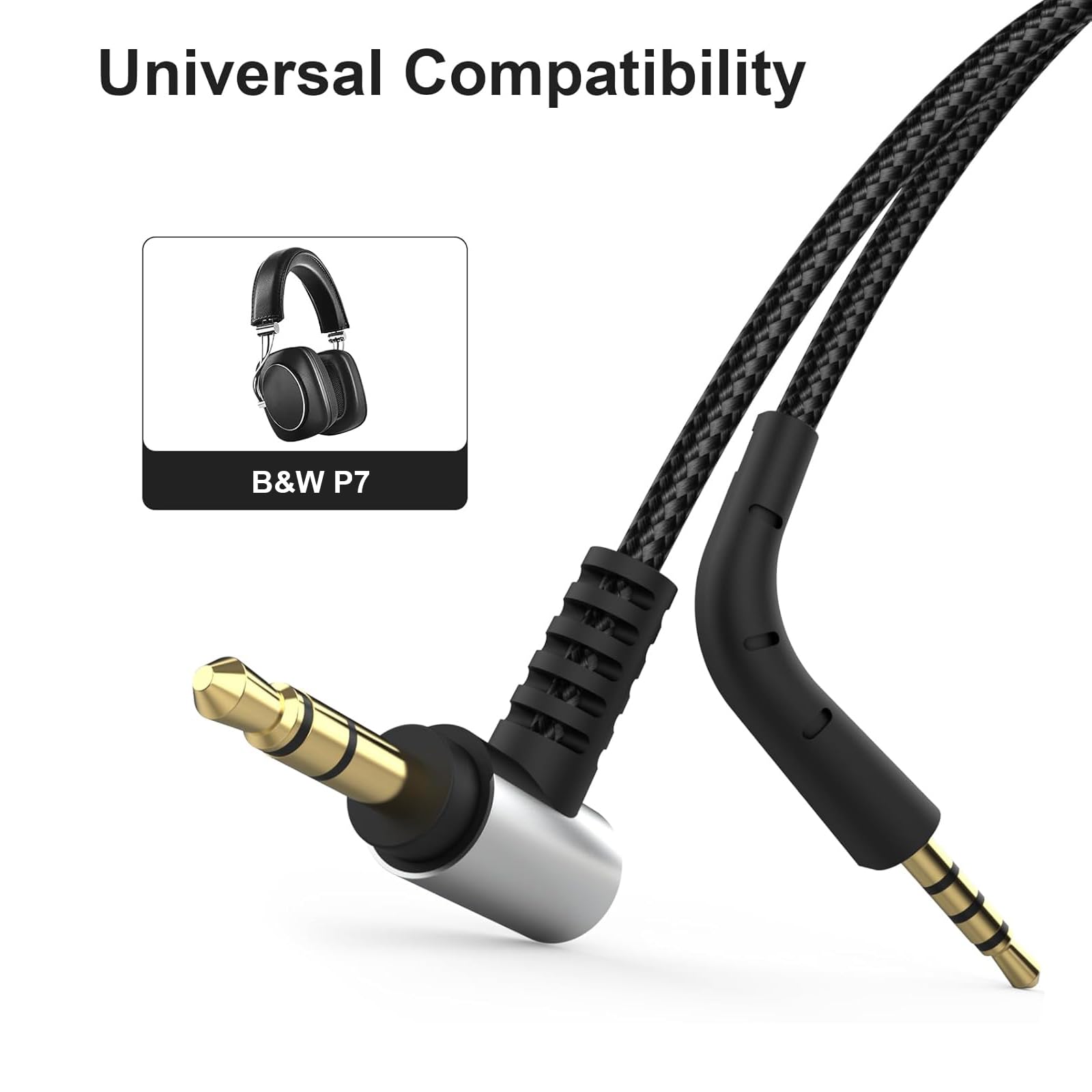Cordable Replacement Cable For Bowers Wilkins P5 P7 Headphones