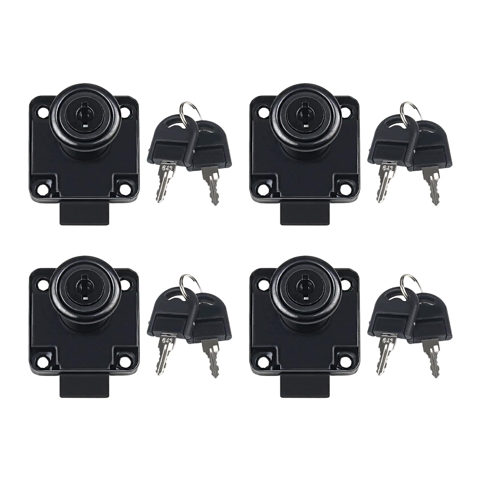 4Pcs Furniture with Replacement Drawer Locks Cabinet Cupboard Desk Hasp Latches for Drawer, Offices