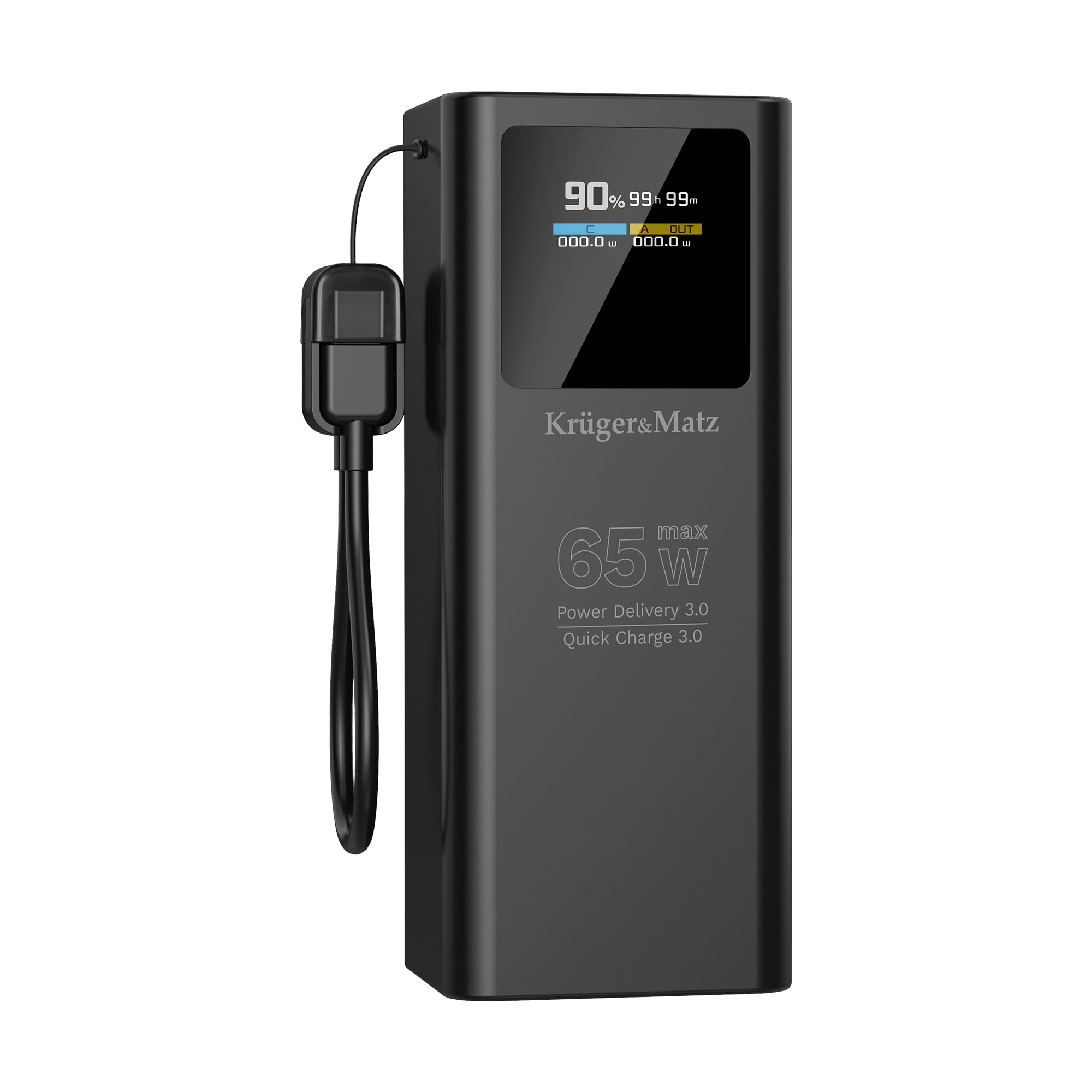 Krüger&Matz PowerBank 20000 mAh Li-pol 65W z funkcją QC oraz PD KM0914