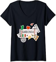 Womens Sardinia vacation flight ticket trip to Sardinia V-Neck T-Shirt