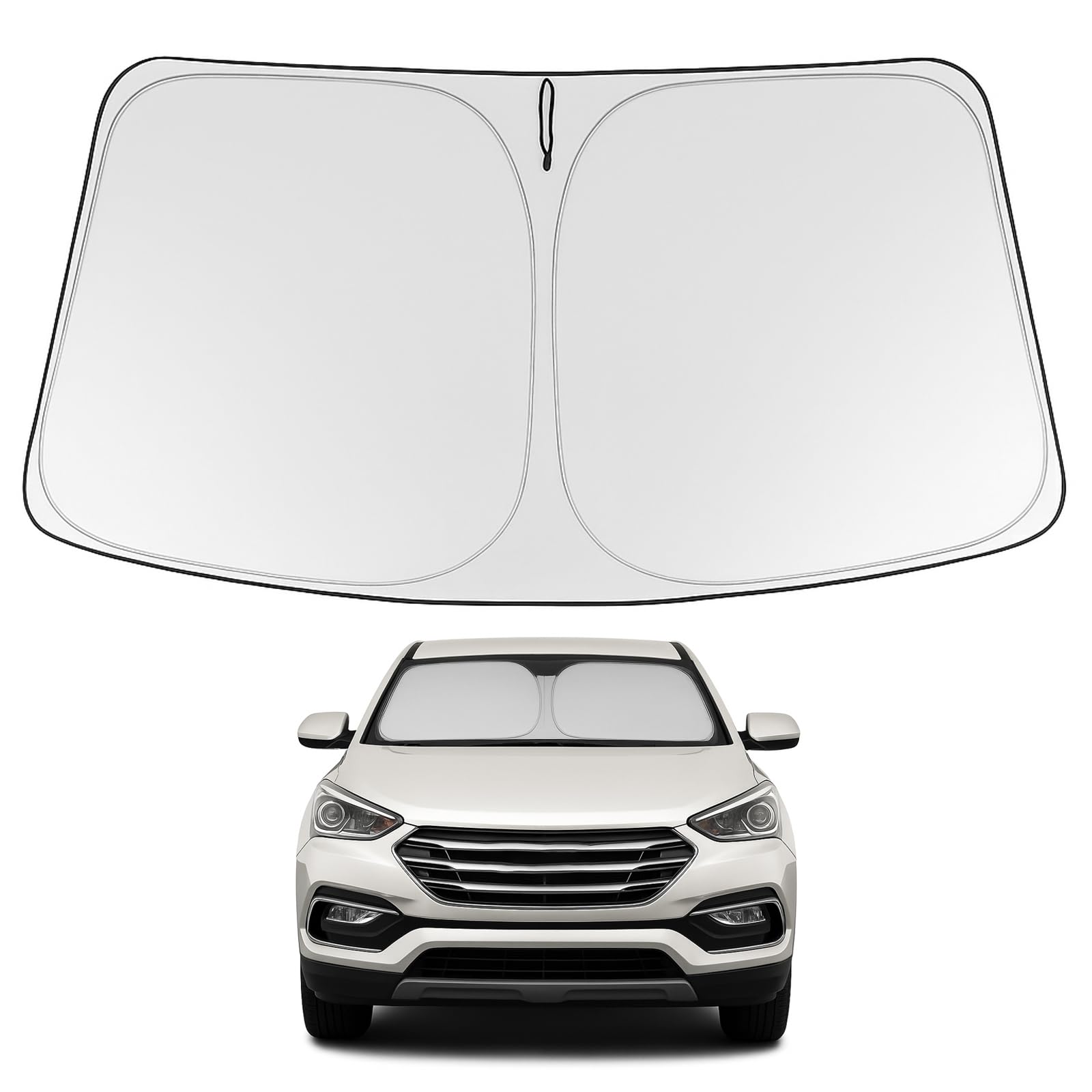 Proadsy Custom Fit Car Windshield Sun Shade for 2013-2018 Hyundai Santa Fe
