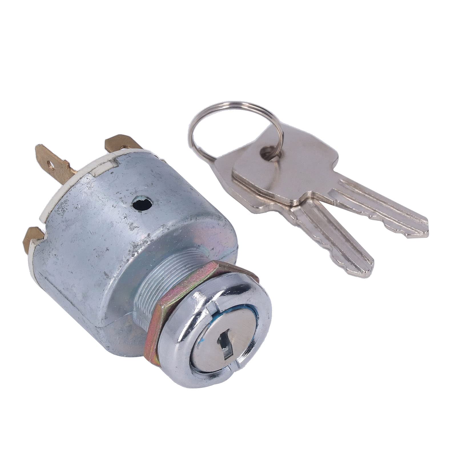 Stacyjka Zapłonu 3 Terminal 3 Pozycja Uniwersalny Przełącznik Rozrusznika Cylinder Blokady Zapłonu z 2 Szt. Klucz do Samochodów Ciągnik DC 12V