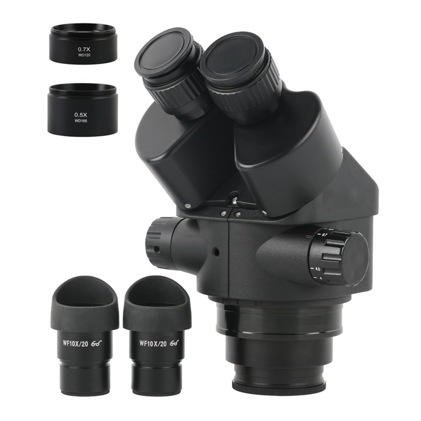 Testa microscopio stereo binoculare 3.5X-90X Barlow 0.5X/0.7X/2X