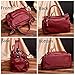 Mn&Sue Punk Slouchy Soft PU Leather Red Purse Women Handbags Top Handle Satchel Crossbody Bags