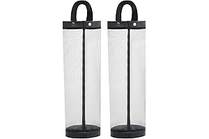Mesh Clothes Organizer: Plastic Bag Holder Twin Pack for Storage