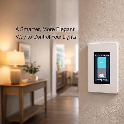 Miniatura 2 de LANBON Interruptor de luz inteligente Tuya L9 LCD, 12 banda, interruptor inteligente de un solo polo con sensor de movimiento, interruptor de luz