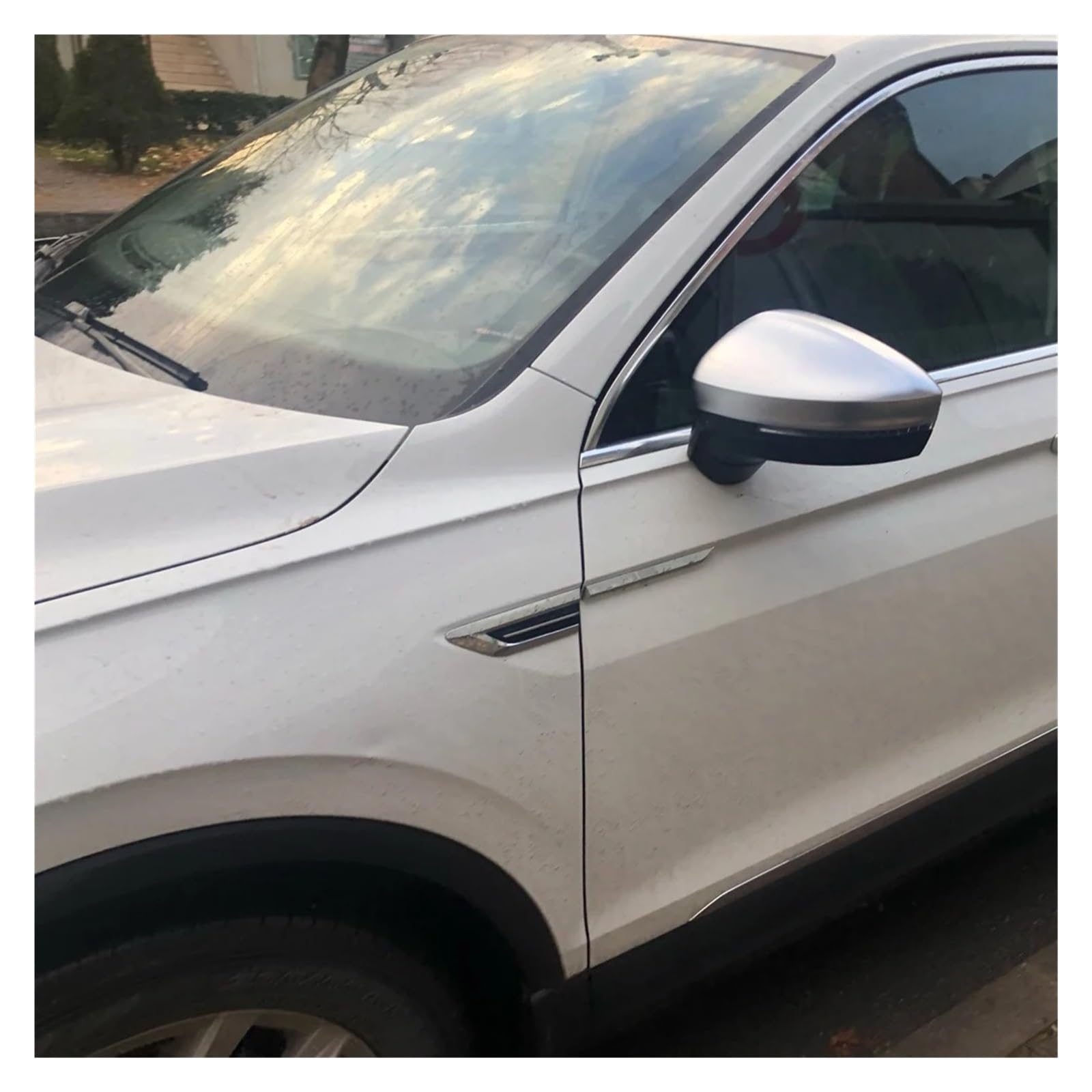 Cubiertas Espejos Para VW Para Tiguan MK2 2017 2018 2019 2020 Tapas De Repuesto Para Espejo Retrovisor Lateral Cromado Mate Tapa Espejo Retrovisor(Gloss black)