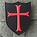 Knights Templar Cross Shield Morale Patch - PVC Rubber Morale Patch, Velcro Backed Morale Patch, Knights Templar Shield By NEO Tactical Gear