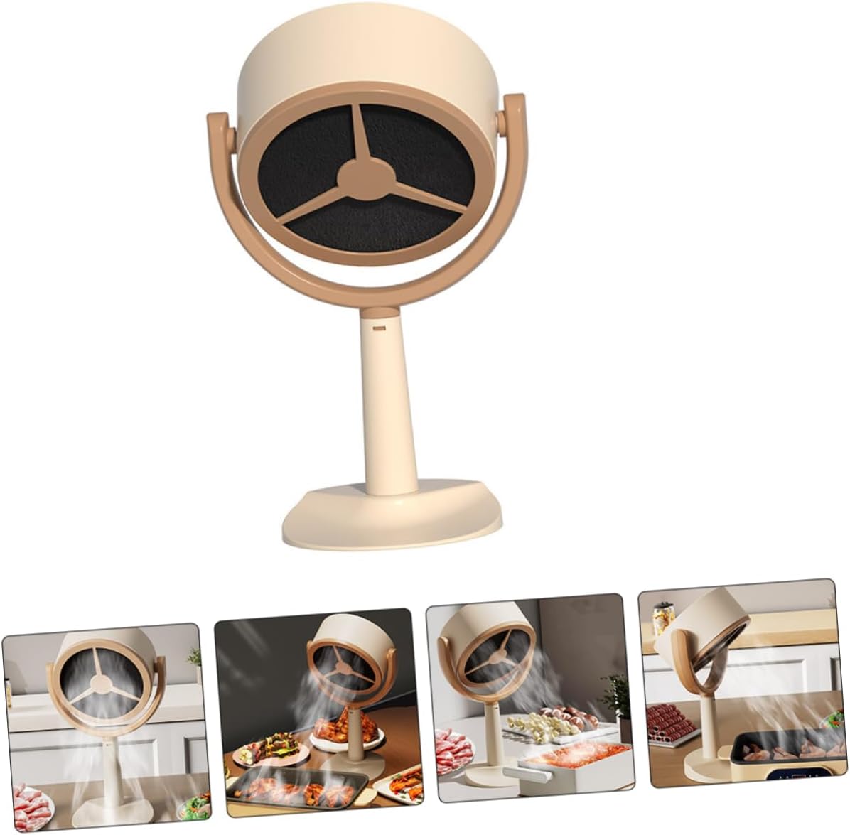 Tofficu Portable Mini Desktop Cooker Hood Efficient Extractor for Hot Pot Bbq Compact Design for Spaces Quiet Operation for Home Cooking