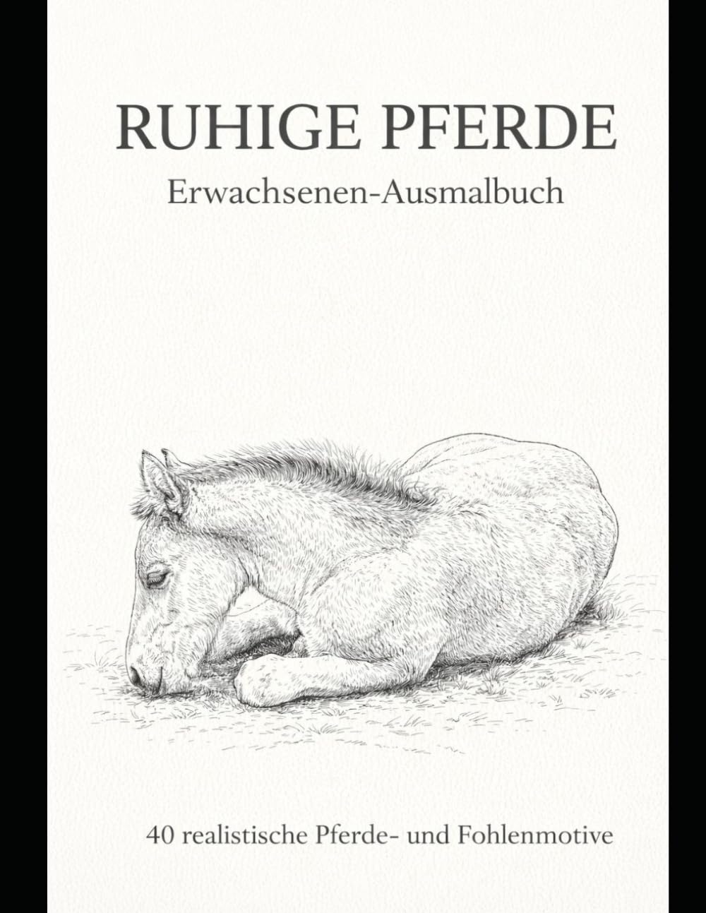 Moment der Ruhe – Pferde-Malbuch für Erwachsene: Realistische Pferde zum Ausmalen für Erwachsene Entspannung • Achtsamkeit • Stressabbau