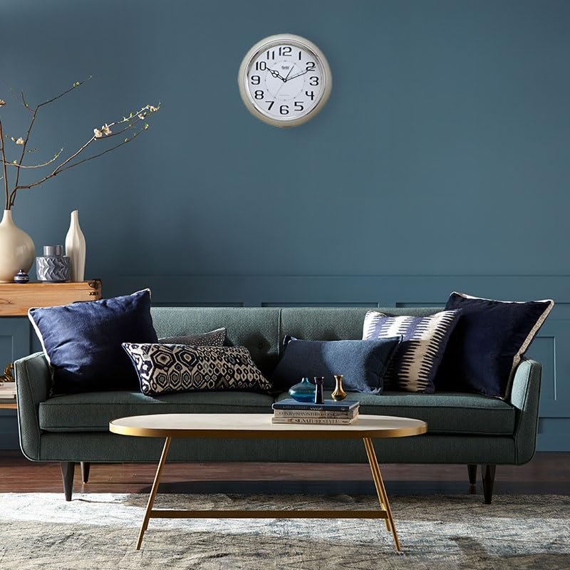 Image of Ajanta Home Decor Clock 15 Inch (375mm) Grey | Stylish Silent Sweep Wall Clock | Luxury Modern Design for Any Room | Model 3017