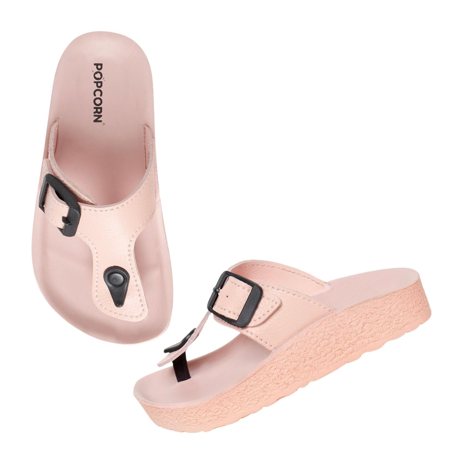 POPCORN Girls Fashion Pink Sandals With Buckle Closure - Lightweight with Cushioned Support, Durable Construction, Ideal for Stylish and Comfortable Wear | 12 UK (B0D3M1SWBQ) Amazon Price History, Amazon Price Tracker
