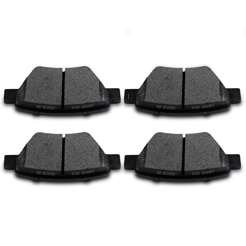cciyu Ceramic Rear Brake Pad Set Fit For 10-12 For Audi A3,Quattro,For VW For TYPE 1,For Eos,For Golf,For Golf R,11-14 For VW For GTI,10-18 For VW For Jetta,12-15 For VW For Passat