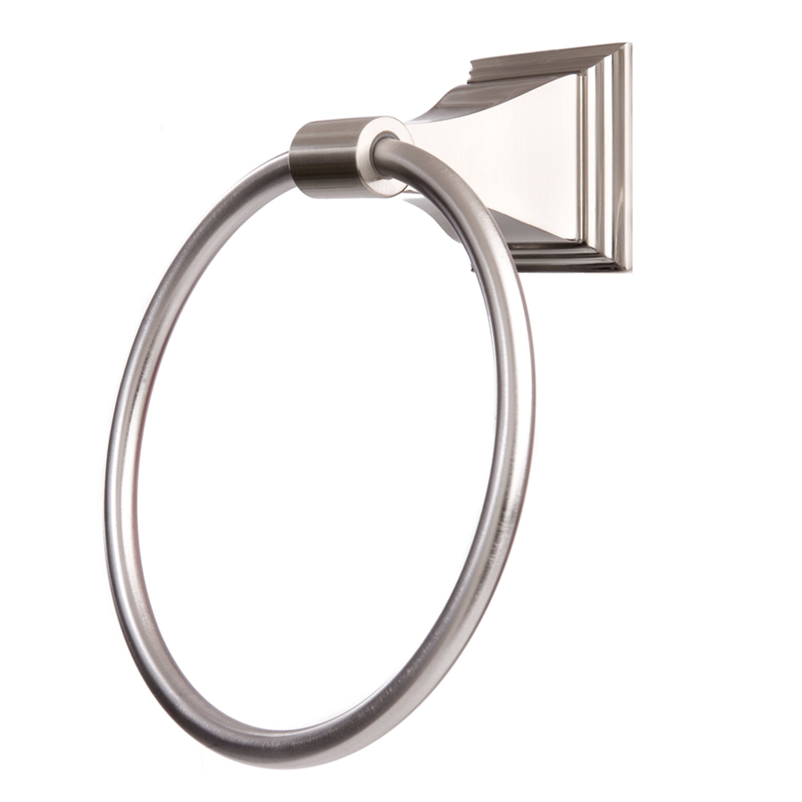 Arista Bath Products Leonard Series Towel Ring, Satin Nickel