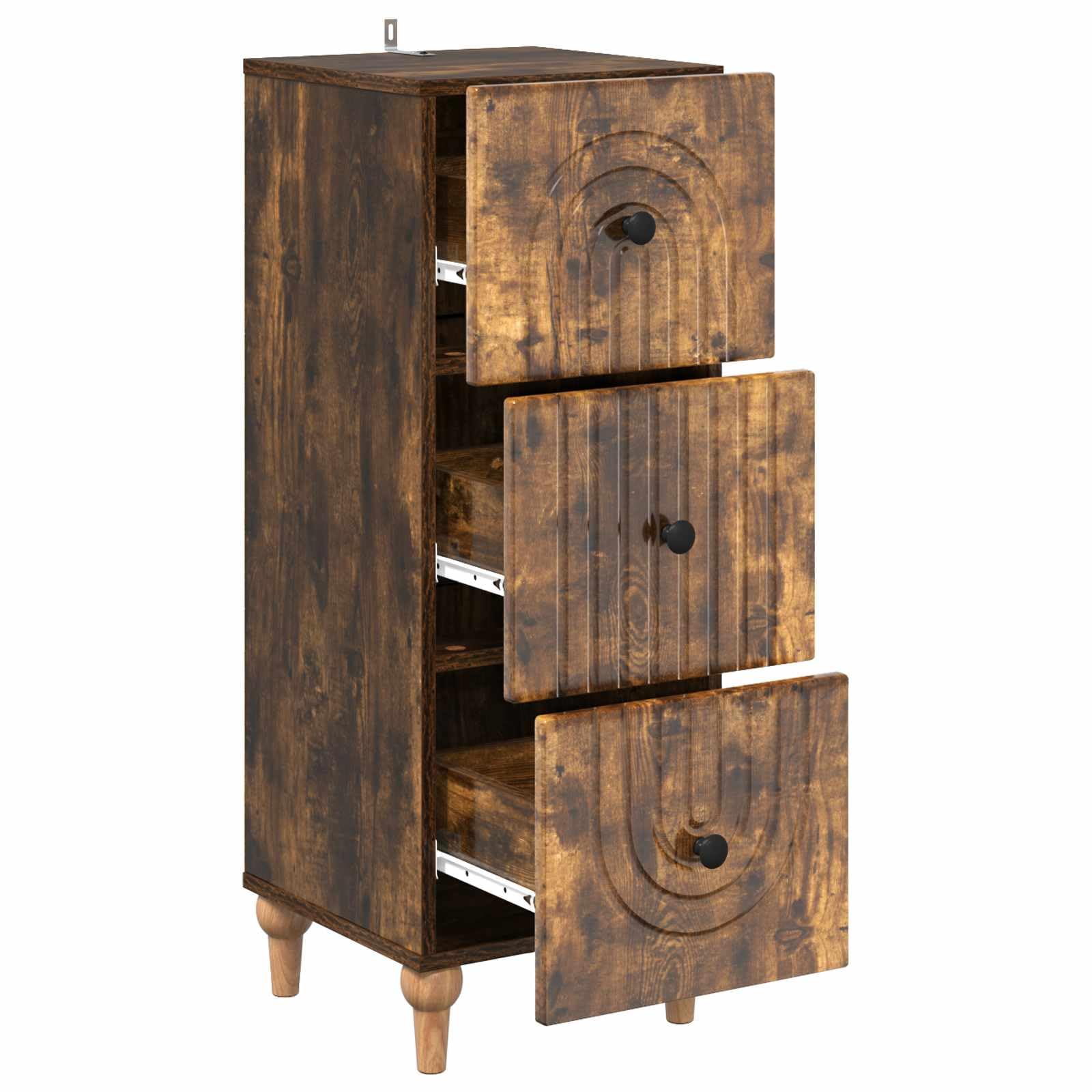 Mueble para cajones vintage de madera de ingeniería, 33 x 34,5 x 90 cm