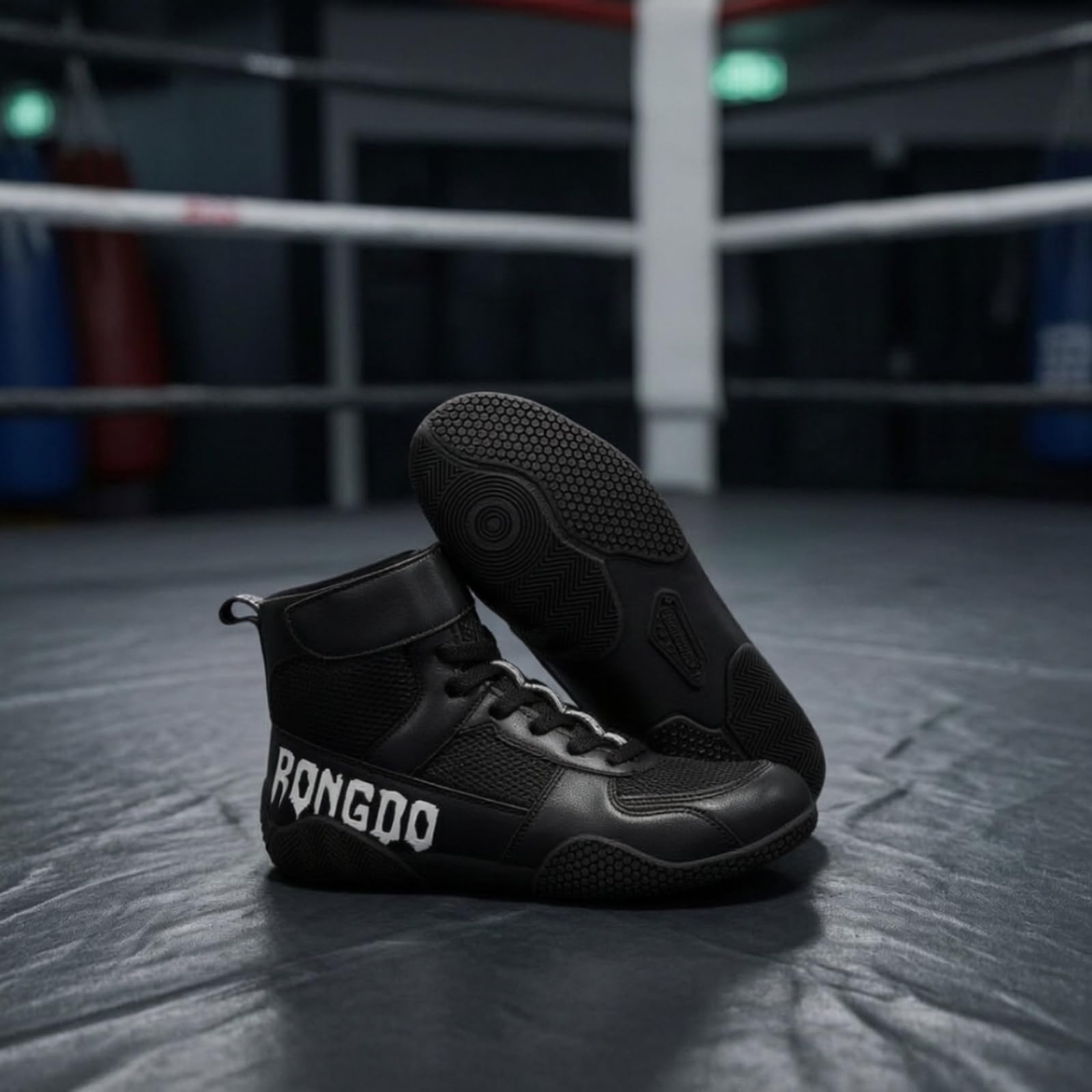 Scarpe da Pugilistico Alte Scarpe da Pugilato Antiscivolo Calzature per Atleti