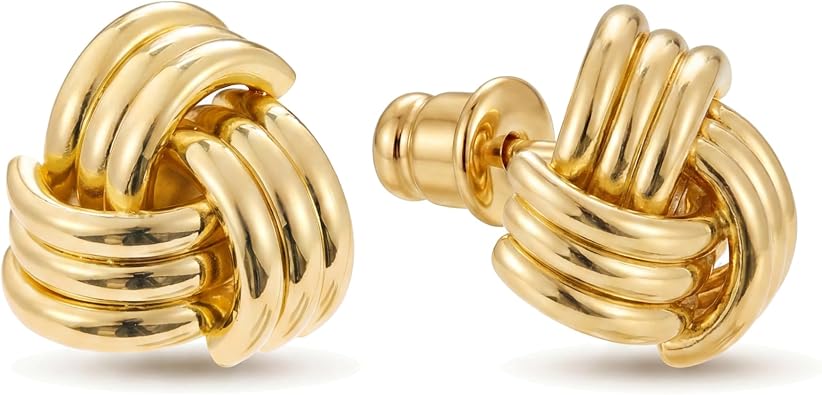 Gold Earrings for Women Trendy 14K Gold Stud Earrings Dainty Huggie Earrings Simple Blod Earrings Gold Hoop Earrings Hypoallergenic Earring for Women Gifts