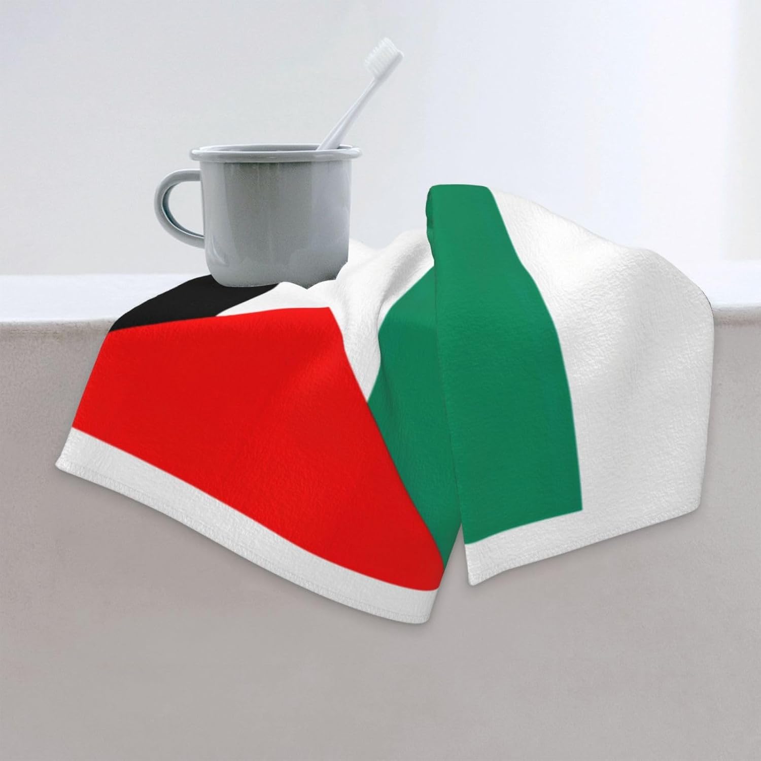 Palestine Flag Print Hand Towels for Kitchen, Decorative Bathroom Towels Decor Farmhouse Cute for Men Women Gifts